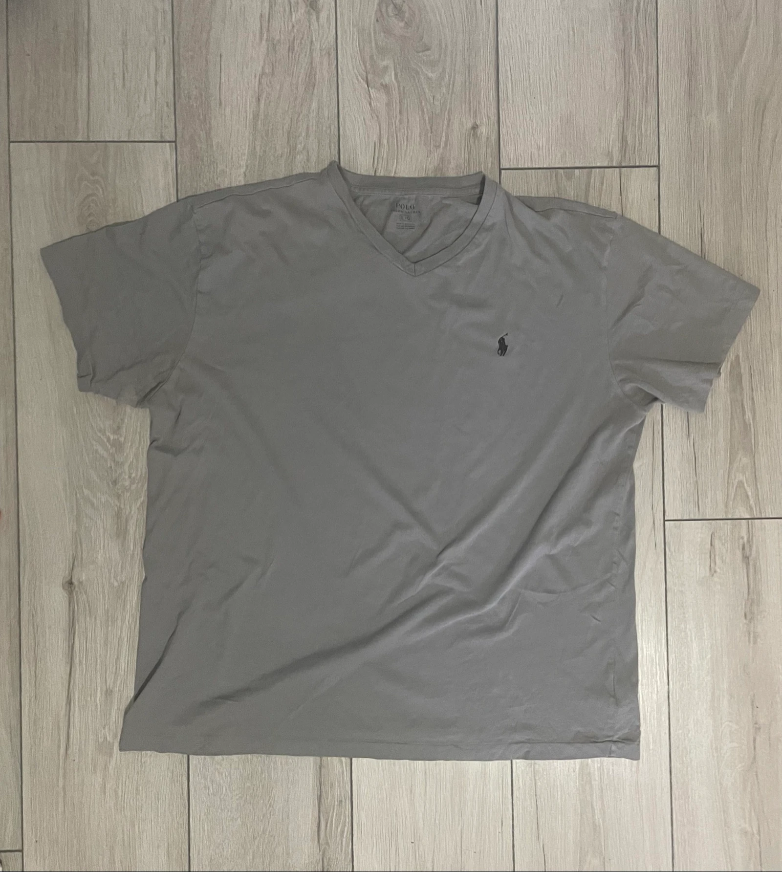 Polo Ralph Lauren grijze V-hals T-shirt, maat L – photo 2